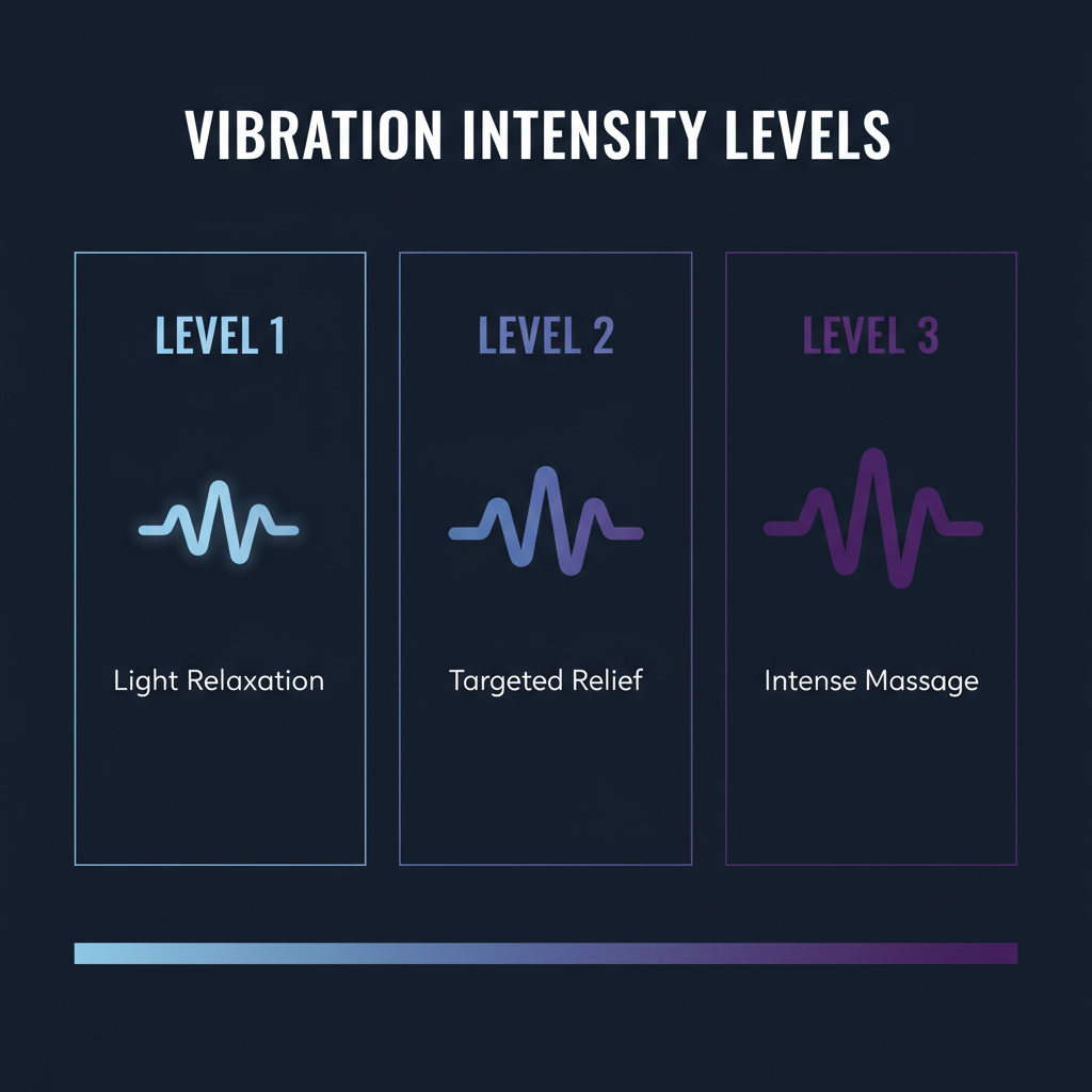 3 Vibration Intensity Levels - Heated Waist Massager Belt