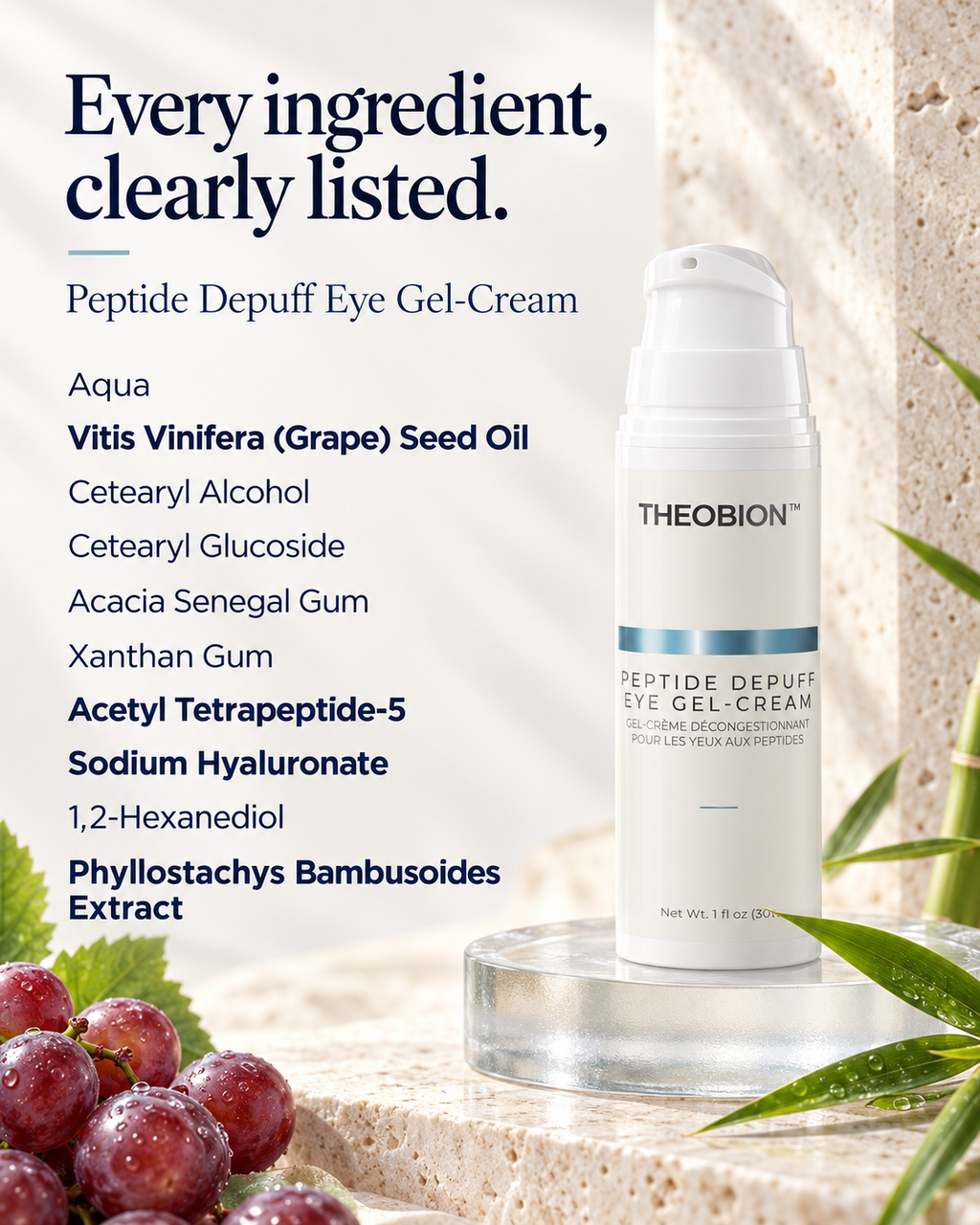 PEPTIDE DEPUFF EYE GEL CREAM