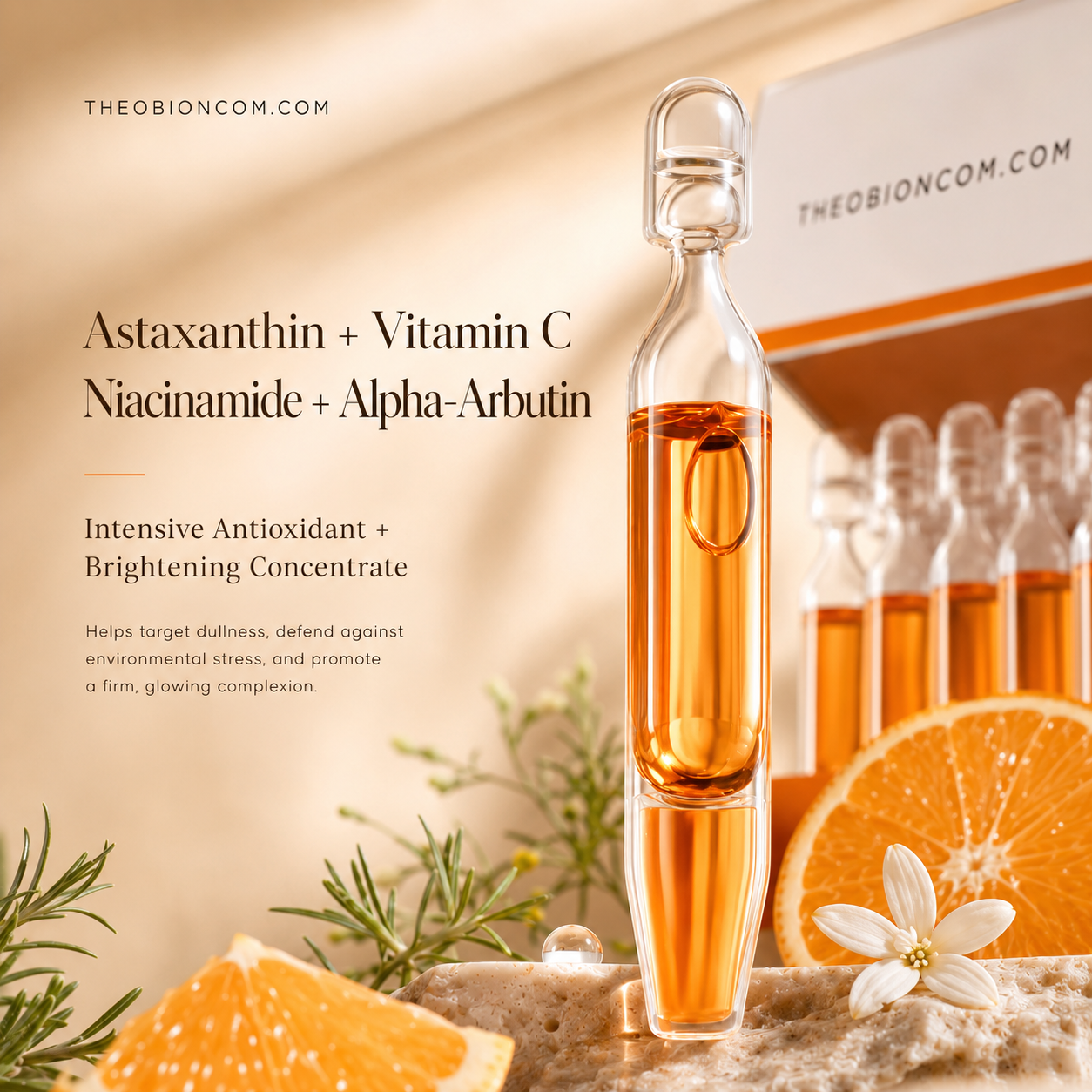Theobion Astaxanthin Firming & Brightening Facial Essence — Revive Tired, Dull Skin