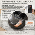 Professional 3D foot and leg massager with remote control on a textured surface
