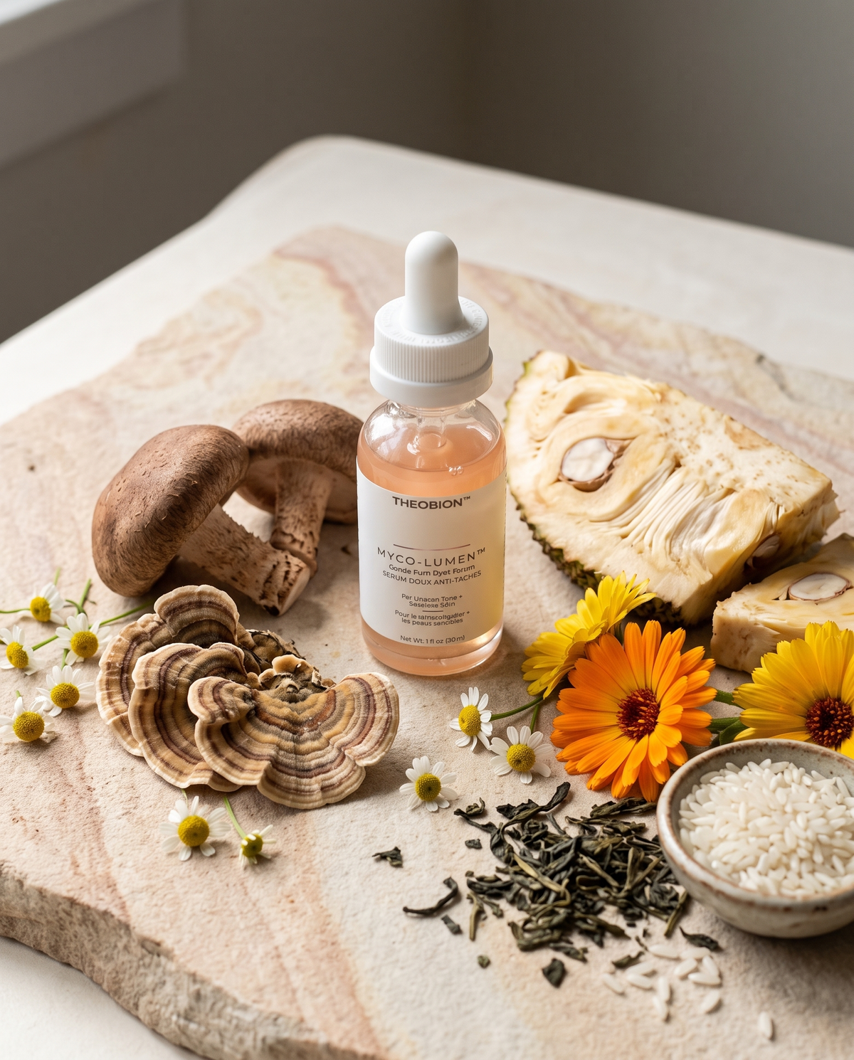 MYCO-LUMEN serum with mushrooms, jackfruit, chamomile and green tea