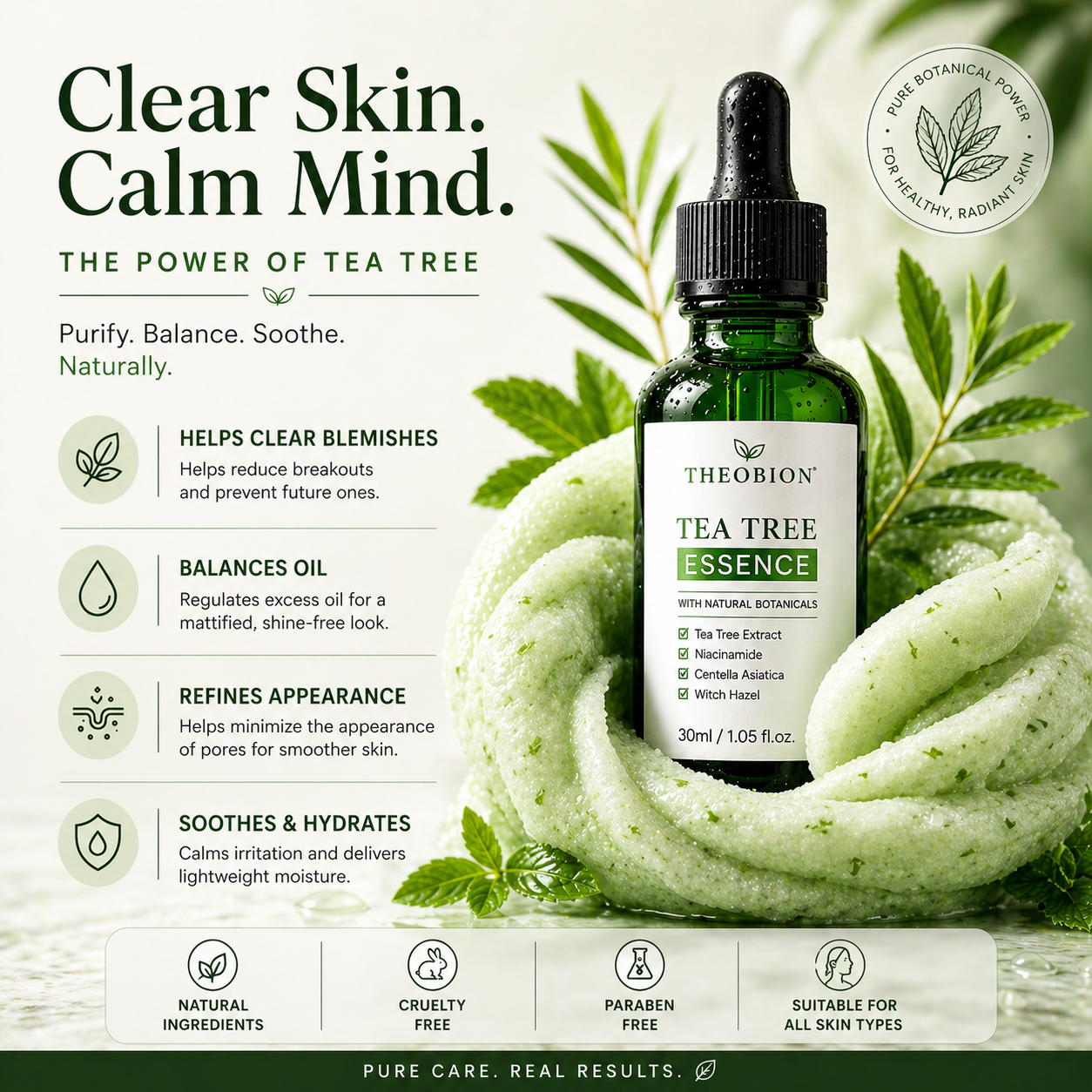 Sérum anti-acné au thé vert